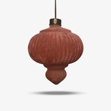 Pink Velvet Glass Onion Ornament - Set of 12