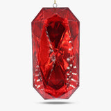 Gem Plastic Ornament Rectangle - Set of 12