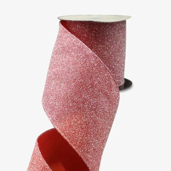 Red Satin Frosted Glitter Ribbon | Fancy Face Designs– FancyFace Designs