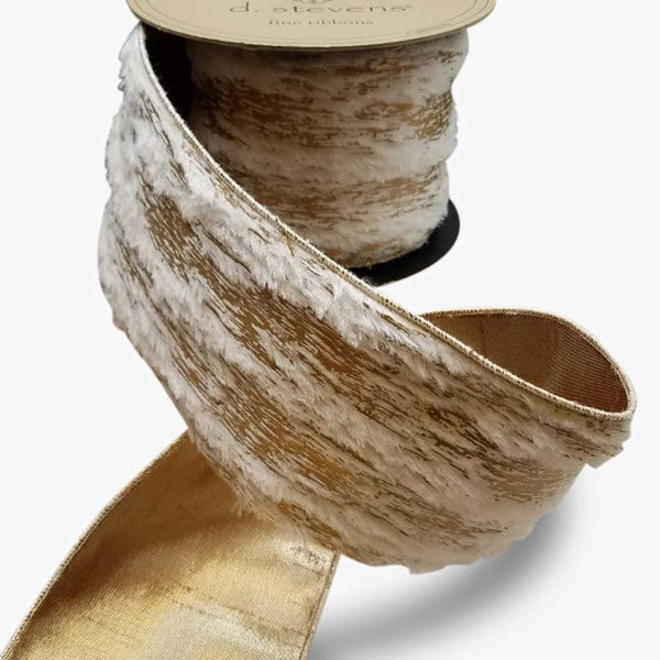 Ivory and Gold Fleece Ribbon | Fancy Face Designs– FancyFace Designs