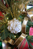 Geometric Glass Ball Ornament