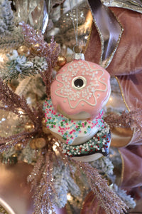 Donut Stack Glass Ornament