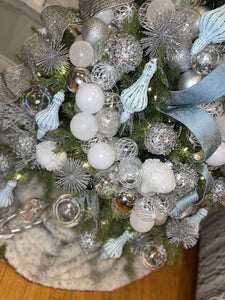 Iridescent Clear Glass Ball Ornament - Set of 4