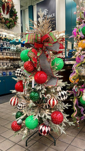 Red Green Plaid Check Ribbon