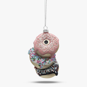 Donut Stack Glass Ornament