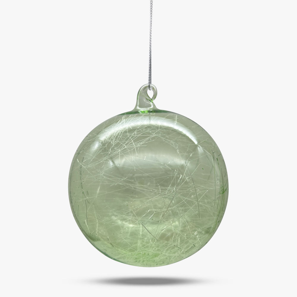 (Copy) Glass Ball Ornament with Spun Silk