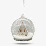 Paper House Snow Globe Ornament - Set of 4