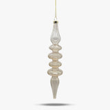 Pale Pink Finial Glass Ornament