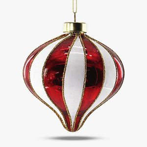 (Copy) Peppermint Striped Onion Glass Ornament