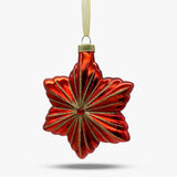 Red Shining Star Glass Ornament