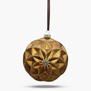 Vintage Bronze Glass Ball Ornament - Set of 6