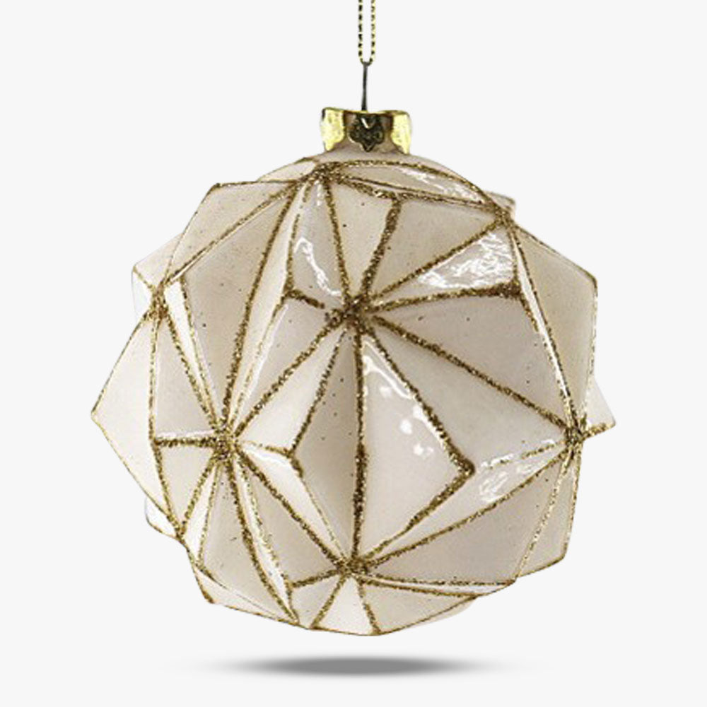 Geometric Glass Ball Ornament